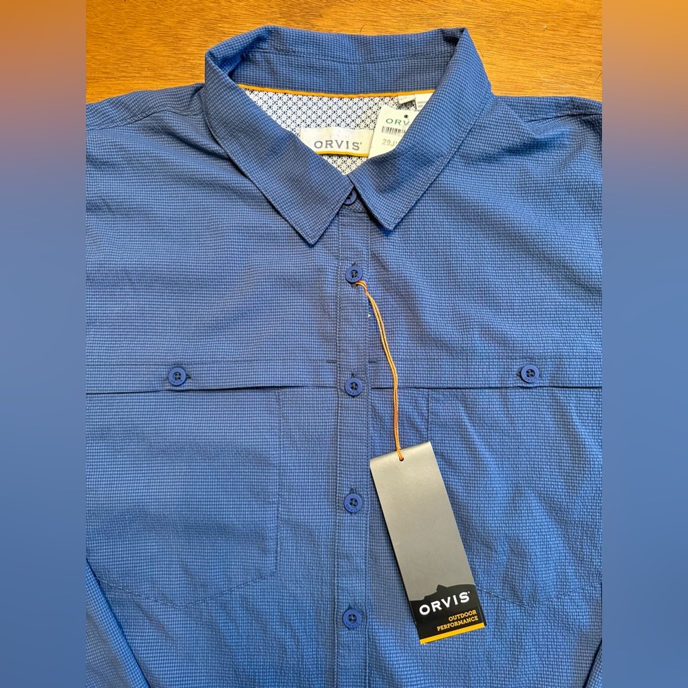 NWT Women’s Orvis Open Air Caster Longsleeve Carbon NAVY work shirt  SPF 40 XL - Picture 5 of 13
